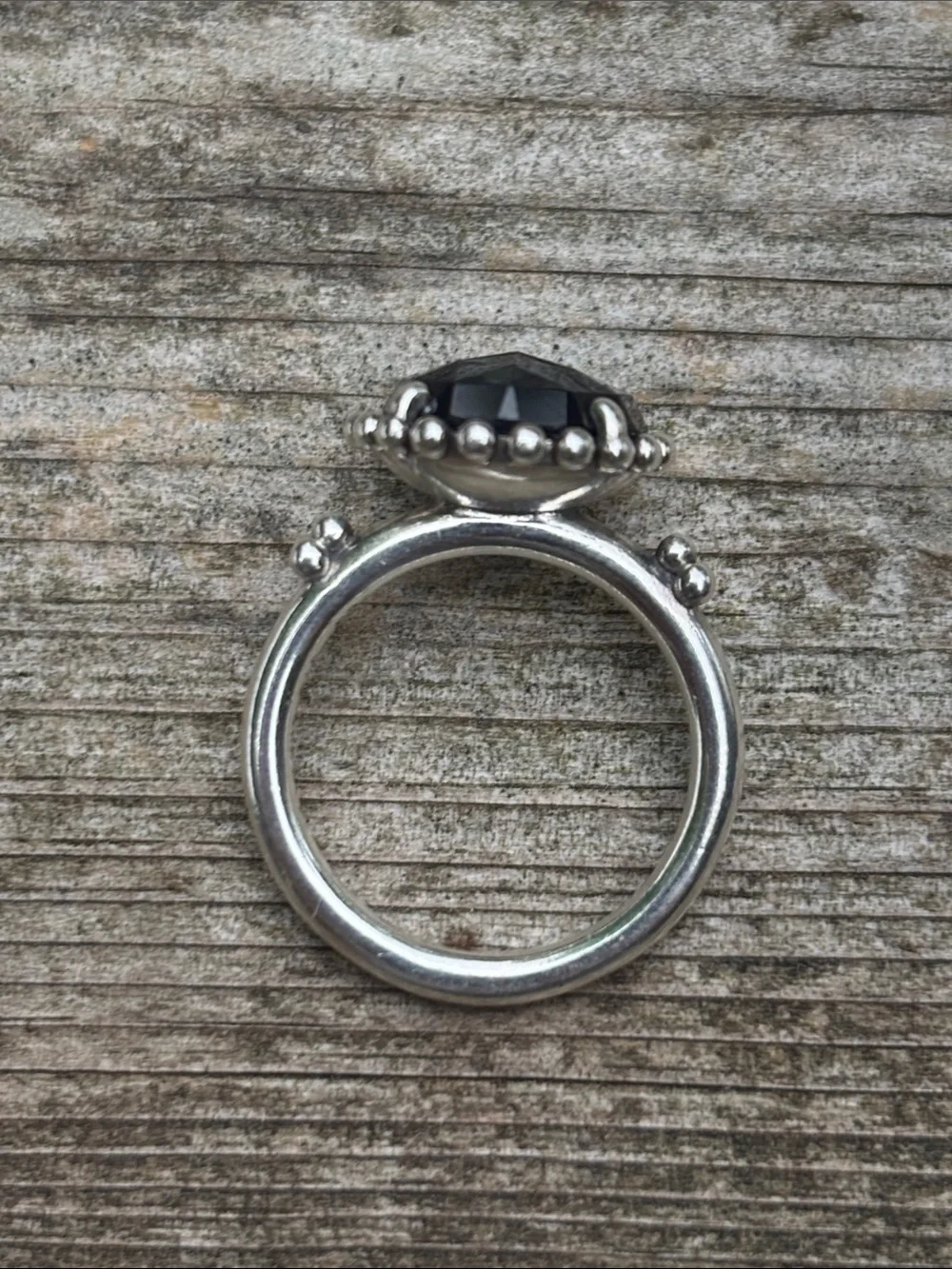 Pandora Sterling Silver Blue Stone Halo Ring - Picture 3 of 6